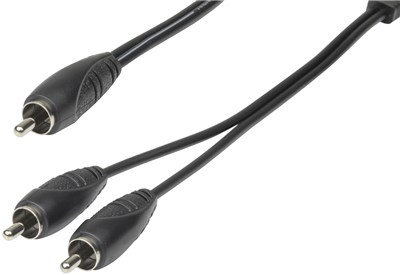 GENERIC 1.5M RCA SPLITTER CABLE: PLUG TO 2 RCA AUDIO LEAD