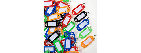 CONCORD KEYSAFE KEY TAGS - 100 PACK FOR EASY ORGANISATION