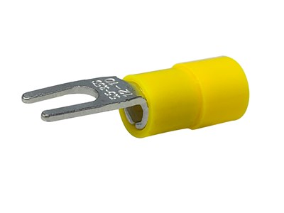 GENERIC ELECTRICAL COMPONENTS 100 PACK YELLOW FORKED SPADE CONNECTORS FOR RELIABLE WIRING