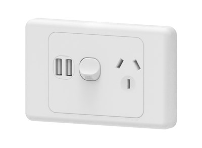 GENERIC/SUPPLIER BRAND (ASSUMING NO SPECIFIC BRAND GIVEN) 10A USB SINGLE POWERPOINT OUTLET - CONVENIENT CHARGING SOLUTION