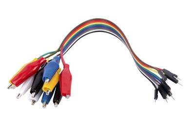 GENERIC COMPONENT BRAND 10PC JUMPER LEAD SET: ALLIGATOR CLIP TO PIN FOR ELECTRONICS