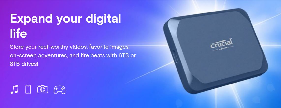 MICRON (CRUCIAL) MICRON CRUCIAL CT6000 SSD 10TB SATA FOR PC & LAPTOP UPGRADE