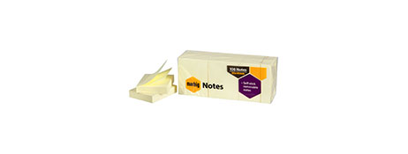 UNSPECIFIED MANUFACTURER BRIGHT YELLOW SELF-STICK NOTES - 12 PADS FOR HOME & OFFICE