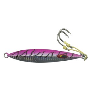 UNKNOWN MANUFACTURER 120G BLUE TIGER CENTRE WEIGHTED SLOW PITCH JIG WITH DOUBLE ASSIST HOOK