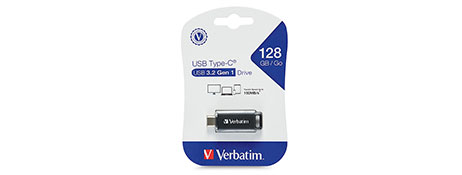 VERBATIM STORE 'N' GO USB-C FLASH DRIVE 128GB - FAST TRANSFER