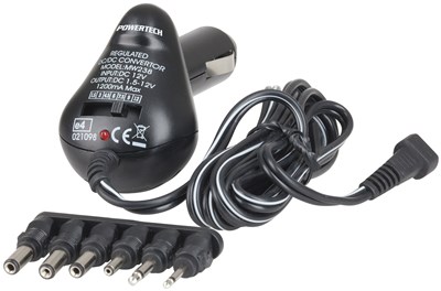 GENERIC/UNSPECIFIED MANUFACTURER 12VDC 1.2A CAR POWER ADAPTOR FOR PORTABLE ELECTRONICS