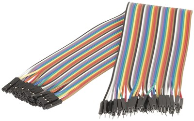 GENERIC 150MM PLUG TO SOCKET JUMPER LEADS (40 PACK) FOR PROTOTYPING