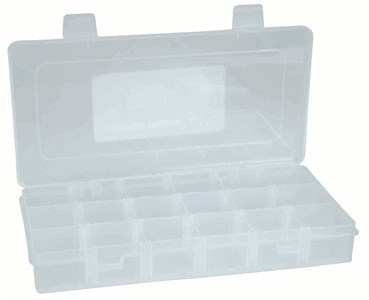 UNSPECIFIED MANUFACTURER 18 COMPARTMENT PLASTIC STORAGE BOX FOR SMALL PARTS