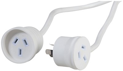 UNSPECIFIED MANUFACTURER 1M PIGGYBACK PLUG EXTENSION CABLE - AU/NZ MAINS LEAD