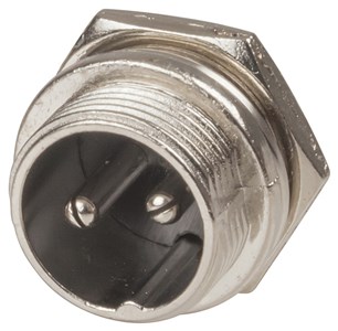 UNSPECIFIED MANUFACTURER 2 PIN MICROPHONE CHASSIS MALE CONNECTOR - SOLDER TAG