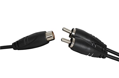 GENERIC 2 RCA PLUGS TO 1 RCA SOCKET AUDIO SPLITTER CABLE 300MM