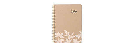 CUMBERLAND ECOWISE A5 2025 KRAFT DIARY - WEEK TO VIEW