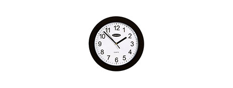 UNSPECIFIED MANUFACTURER CLASSIC 250MM ANALOGUE WALL CLOCK - CLEAR DISPLAY