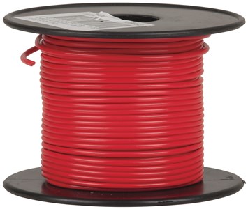 UNKNOWN 25M RED LIGHT DUTY HOOK-UP WIRE - 26 AWG ROLL