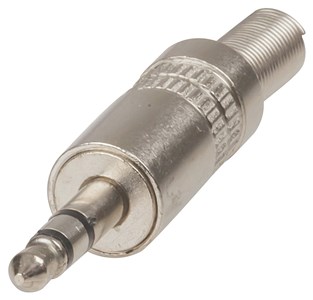 UNSPECIFIED MANUFACTURER DURABLE 3.5MM STEREO METAL PLUG WITH STRAIN RELIEF SPRING
