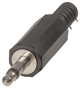 GENERIC/COMPONENT SUPPLIER 3.5MM MINIATURE AUDIO PLUG - BLACK CONNECTOR FOR REPAIRS