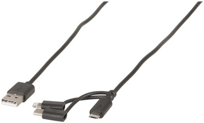 GENERIC/UNSPECIFIED MANUFACTURER 3-IN-1 UNIVERSAL USB CHARGING CABLE FOR ALL DEVICES