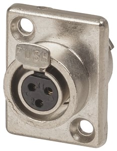 UNSPECIFIED MANUFACTURER 3 PIN CHASSIS FEMALE MINI XLR CONNECTOR - SOLDER TAG