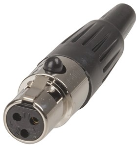 GENERIC/COMPONENT BRAND (ASSUMING NO SPECIFIC BRAND PROVIDED FOR SKU) 3 PIN FEMALE MINI XLR CONNECTOR - SOLDER TAG MOUNT