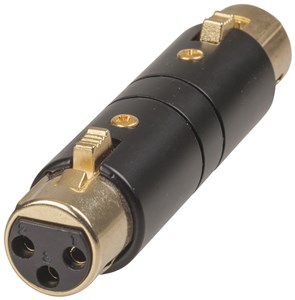 GENERIC/UNSPECIFIED MANUFACTURER 3 PIN XLR SOCKET TO SOCKET AUDIO CABLE COUPLER ADAPTER
