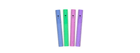 UNSPECIFIED MANUFACTURER DURABLE FLUORESCENT PLASTIC RULERS (30CM) - ASSORTED COLOURS