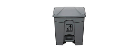 CLEANLINK 30L GREY FOOT PEDAL BIN FOR EASY HYGIENE