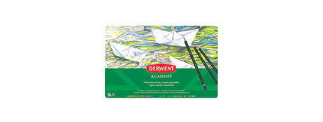 ACADEMY WATERCOLOUR PENCILS SET - 36 ASSORTED COLOURS