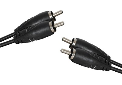 GENERIC 3M RED/WHITE RCA AUDIO CABLE - 2 PLUGS TO 2 PLUGS