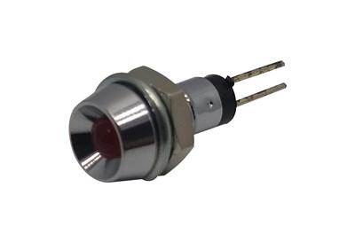 GENERIC COMPONENT 3MM RED LED WITH CHROME BEZEL FOR PROJECTS