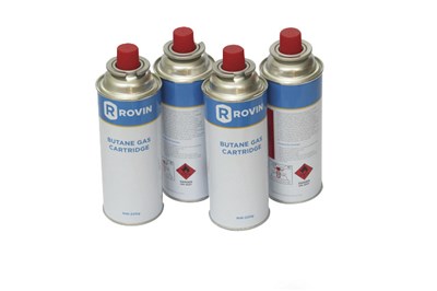 UNKNOWN MANUFACTURER 4 PACK BUTANE GAS AEROSOL 220GM WITH BAYONET FITTING