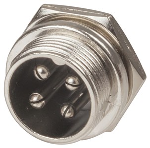 UNSPECIFIED MANUFACTURER 4 PIN MICROPHONE PANEL MOUNT MALE CONNECTOR FOR RELIABLE AUDIO