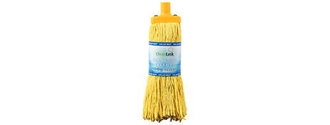 CLEANLINK HEAVY DUTY 400GM YELLOW SYNTHETIC MOP HEAD FOR COMMERCIAL USE