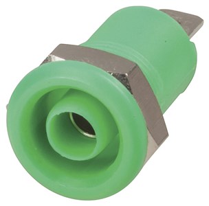 UNSPECIFIED MANUFACTURER 4MM GREEN PANEL MOUNT BANANA SOCKET FOR SECURE CONNECTIONS