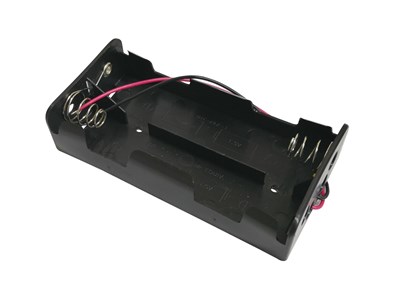 GENERIC COMPONENT 4X C CELL BATTERY HOLDER WITH LEADS - HIGH-GRADE PLASTIC
