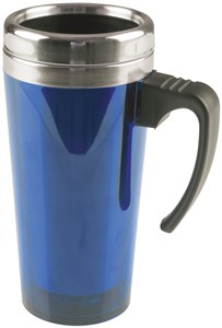 GENERIC/UNSPECIFIED MANUFACTURER 500ML DOUBLE WALL INSULATED TRAVEL MUG - BLUE