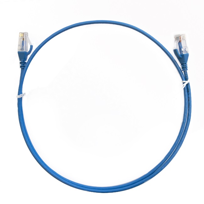 8WARE THIN BLUE CAT6 ETHERNET CABLE - 50M FOR FAST NETWORKING