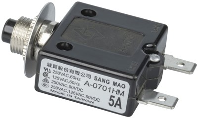 GENERIC COMPONENT MANUFACTURER 5A PANEL MOUNT CIRCUIT BREAKER FOR AC/DC PROTECTION