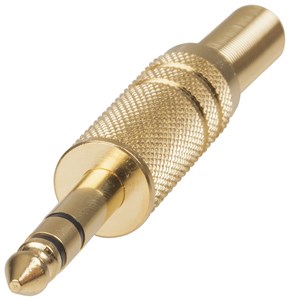 UNSPECIFIED MANUFACTURER 6.5MM GOLD STEREO PLUG WITH SPRING FOR RELIABLE AUDIO