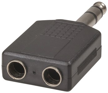 UNSPECIFIED MANUFACTURER 6.5MM STEREO PLUG TO 2 X 6.5MM STEREO SOCKETS ADAPTOR