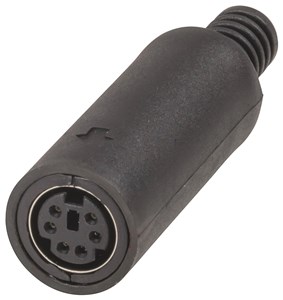 GENERIC/COMPONENT SUPPLIER 6 PIN MINI DIN LINE SOCKET CONNECTOR FOR AUDIO & DATA