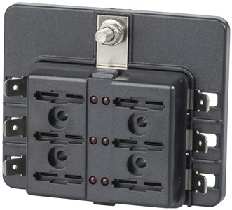 GENERIC/UNSPECIFIED MANUFACTURER 6 WAY BLADE FUSE BLOCK WITH INDICATOR - POWER DISTRIBUTION