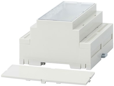 UNSPECIFIED MANUFACTURER 6U DIN RAIL ENCLOSURE WITH CLEAR VIEWING LID
