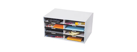 GENERIC/OFFICE SUPPLY MANUFACTURER 8 COMPARTMENT CARDBOARD DESKTOP FILE SORTER FOR OFFICE STORAGE