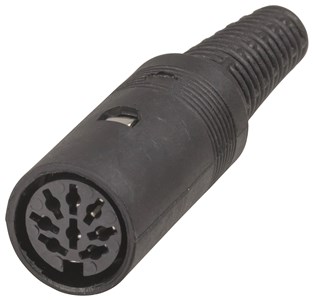 GENERIC/ECONOMY LINE 8 PIN DIN LINE SOCKET - RELIABLE ECONOMY CONNECTOR