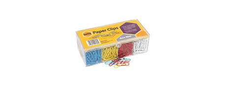 UNSPECIFIED MANUFACTURER VINYL COATED PAPER CLIPS BOX 800 - 8 BRIGHT COLOURS