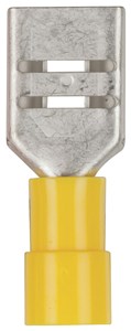 UNSPECIFIED MANUFACTURER YELLOW 9.5MM FEMALE SPADE CONNECTORS - 4 PACK FOR HORN RELAYS
