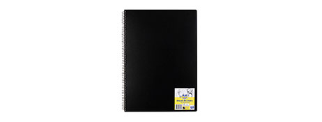 UNSPECIFIED MANUFACTURER A3 BLACK WIRO BOUND WRITING PAD, 120 PAGES