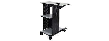 UNSPECIFIED MANUFACTURER ADJUSTABLE MOBILE LECTERN & PROJECTOR CART FOR OFFICE/HOME