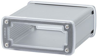 UNSPECIFIED MANUFACTURER ALUMINIUM ENCLOSURE WITH CLEAR ENDS FOR ELECTRONICS PROJECTS