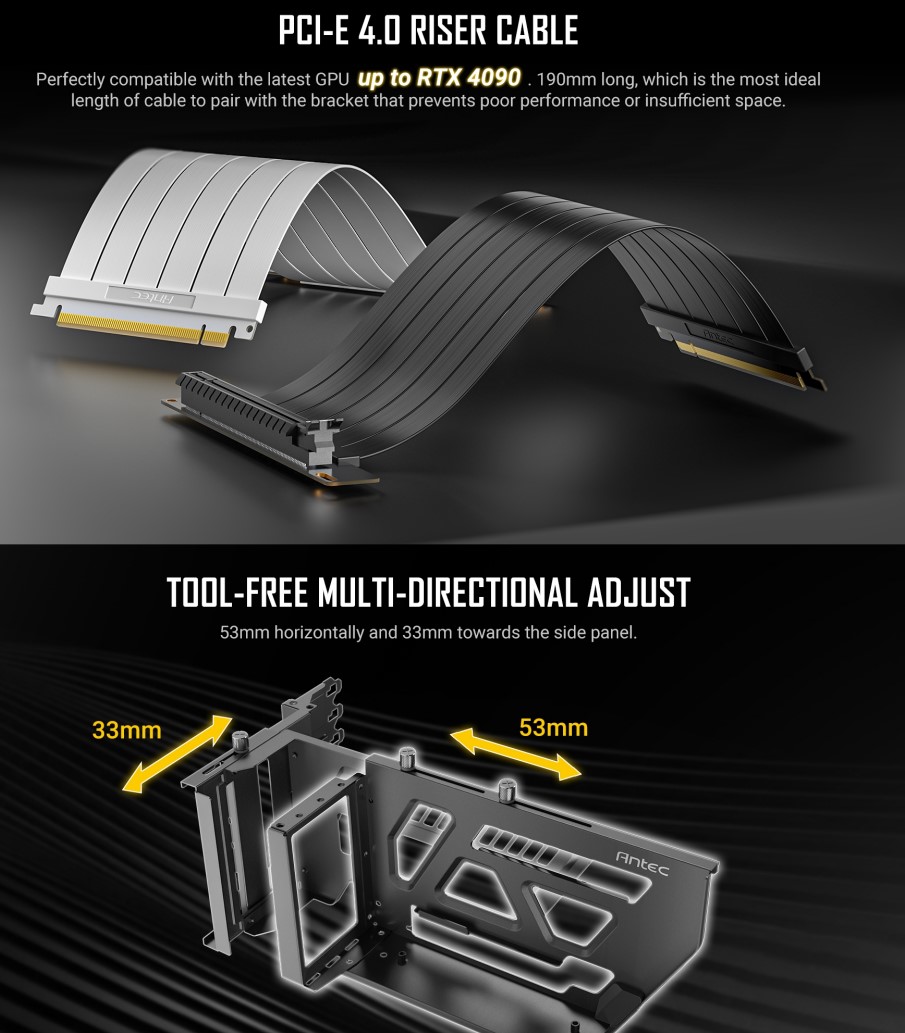 ANTEC ARGB MID-TOWER PC CASE - RTX 40 READY